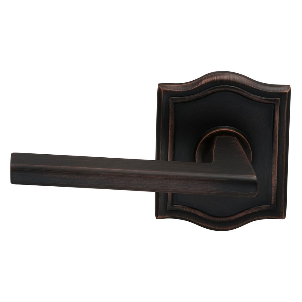 Omnia Hardware Left-Handed Single Dummy Wedge Lever with Arched Rose in Tuscan Bronze