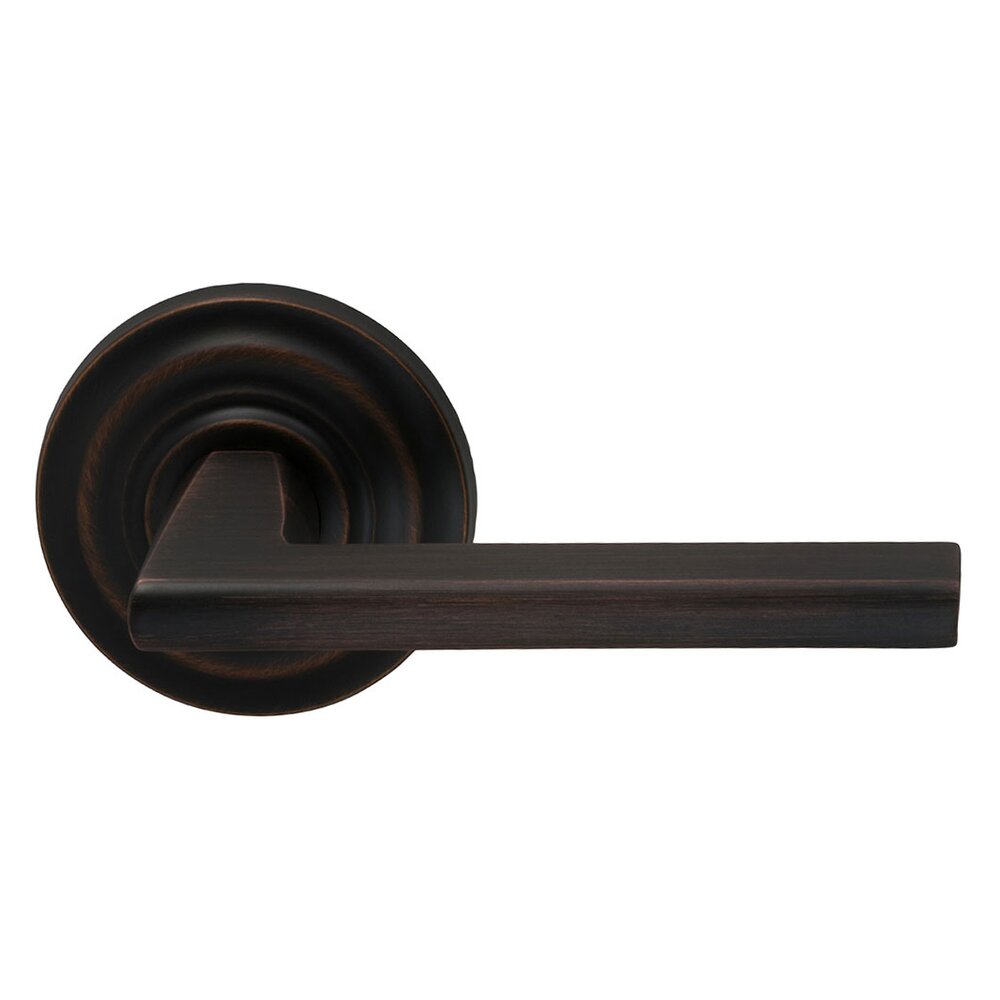 Omnia Hardware Privacy Wedge Lever with Traditional Rose in Tuscan Bronze