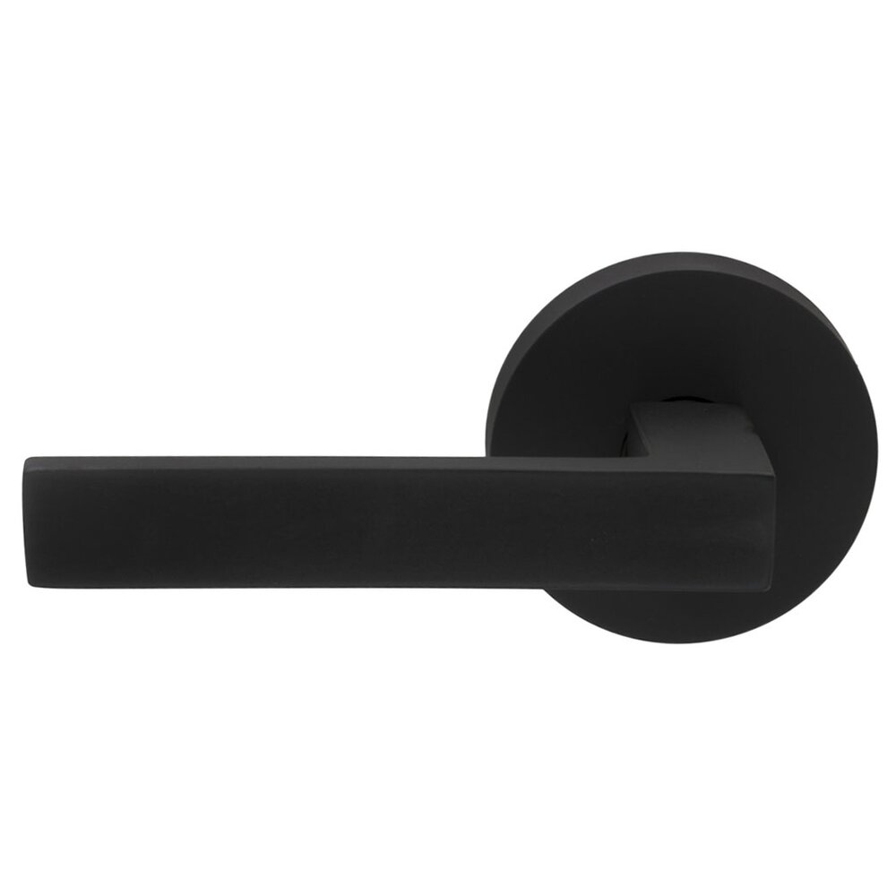 Omnia Hardware Double Dummy Square Left-Handed Lever with Modern Rose in Oil-Rubbed Bronze