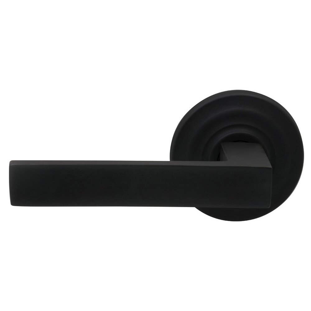 Omnia Hardware Double Dummy Square Left-Handed Lever with Traditional Rose in Oil-Rubbed Bronze