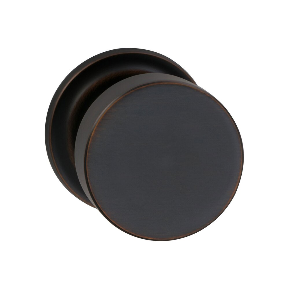 Omnia Hardware Double Dummy Puck Knob with Traditional Rose in Tuscan Bronze