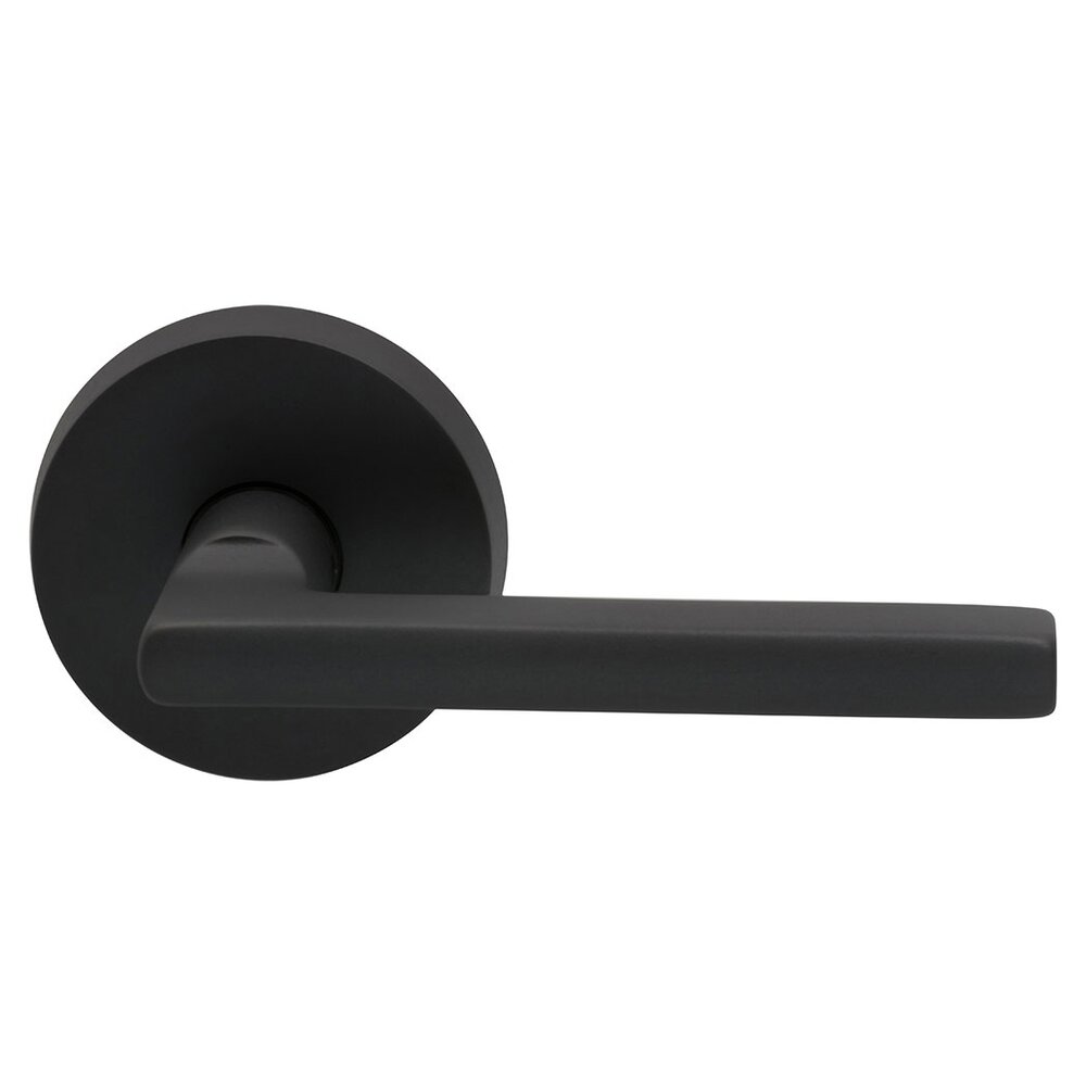 Omnia Hardware Privacy Contempo Right Handed Lever with Plain Rosette in Oil Rubbed Bronze Lacquered
