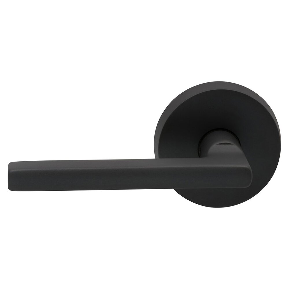 Omnia Hardware Passage Contempo Left Handed Lever with Plain Rosette in Oil Rubbed Bronze Lacquered