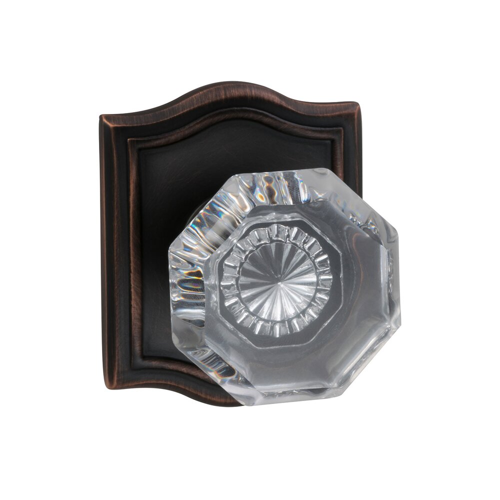 Omnia Hardware Double Dummy Glass Knob with Arch Rose in Tuscan Bronze