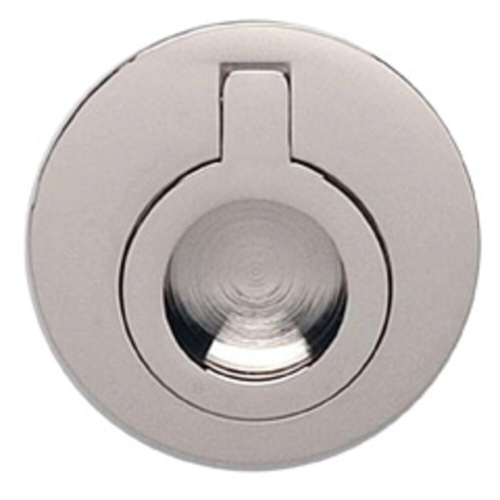 Omnia Hardware 2" (51mm) Round Flush Ring Pull in Polished Nickel Lacquered