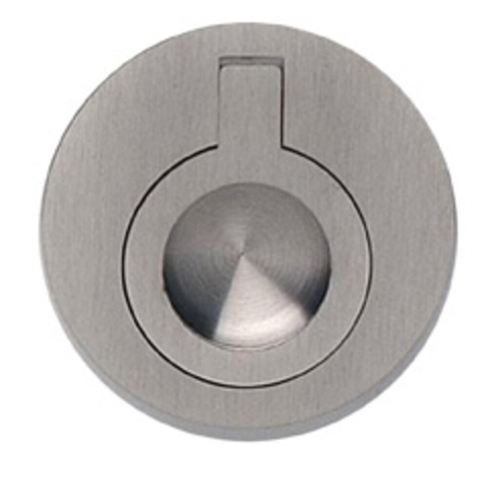Omnia Hardware 2" (51mm) Round Flush Ring Pull in Satin Nickel Lacquered