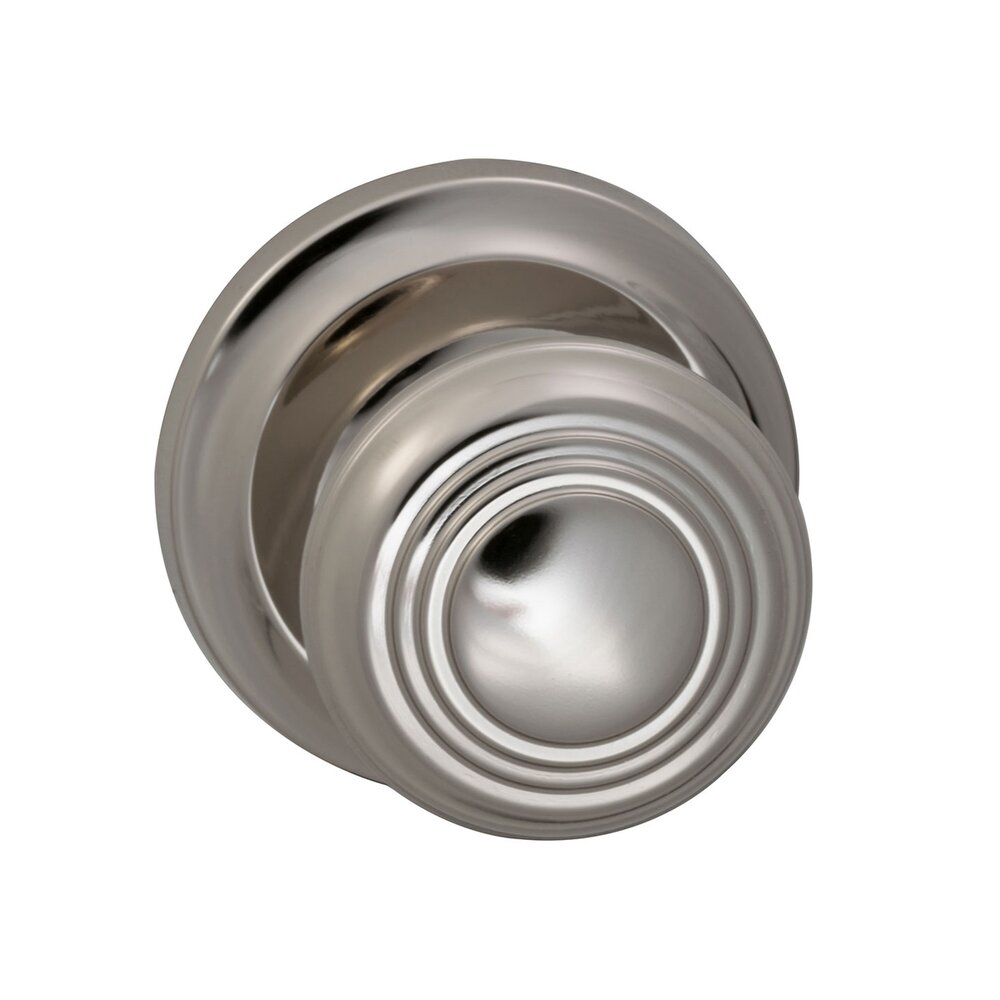 Omnia Hardware Single Dummy Traditions Knob with Radial Rosette in Polished Nickel Lacquered