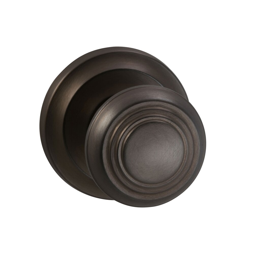 Omnia Hardware Single Dummy Traditions Knob with Radial Rosette in Antique Bronze Unlacquered