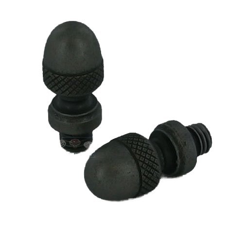 Omnia Hardware Pair of Acorn Finials in Oil-Rubbed Bronze, Lacquered