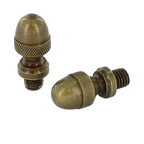 Omnia Hardware Pair of Acorn Finials in Shaded Bronze Lacquered, Lacquered