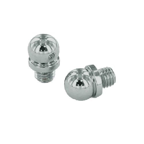 Omnia Hardware Pair of Ball Finials in Polished Chrome