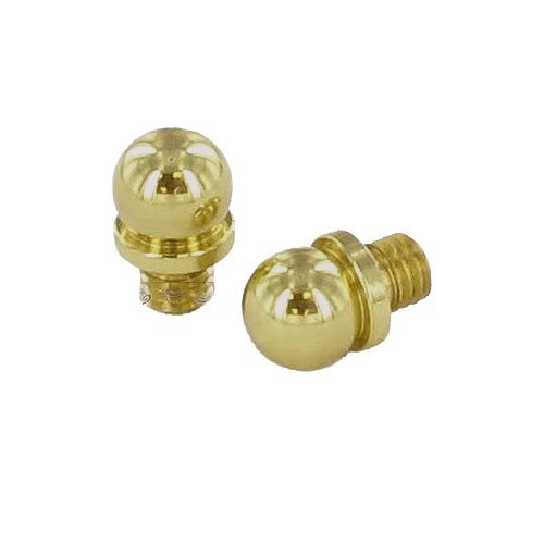 Omnia Hardware Pair of Ball Finials in Max Brass