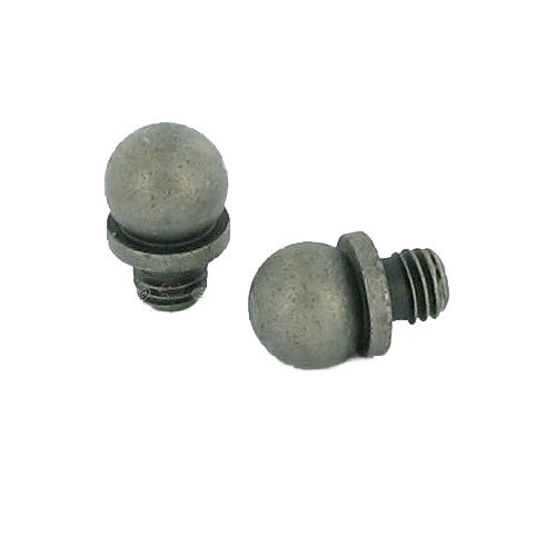 Omnia Hardware Pair of Ball Finials in Vintage Iron