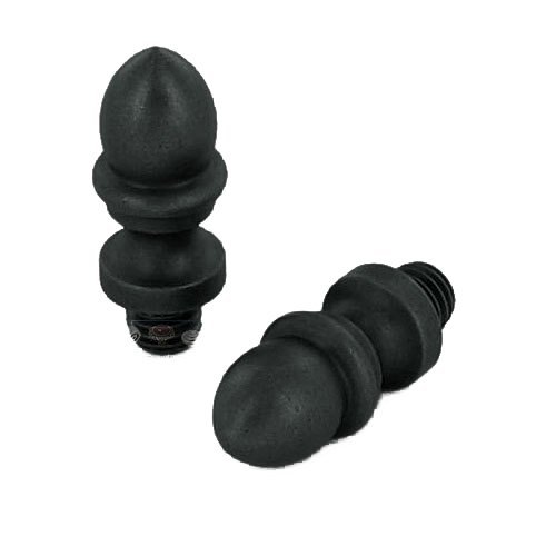 Omnia Hardware Pair of Crown Finials in Oil-Rubbed Bronze, Lacquered