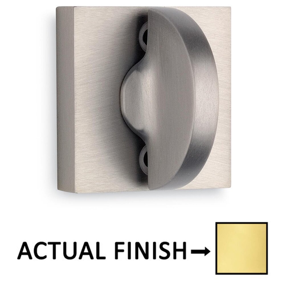 Omnia Hardware Modern Mortise Privacy Bolt in Polished Brass Lacquered