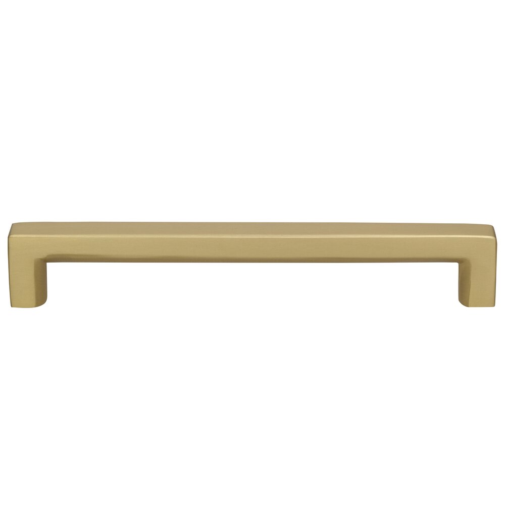 Omnia Hardware 12" Centers Square Rounded Appliance Pull in Satin Brass Lacquered