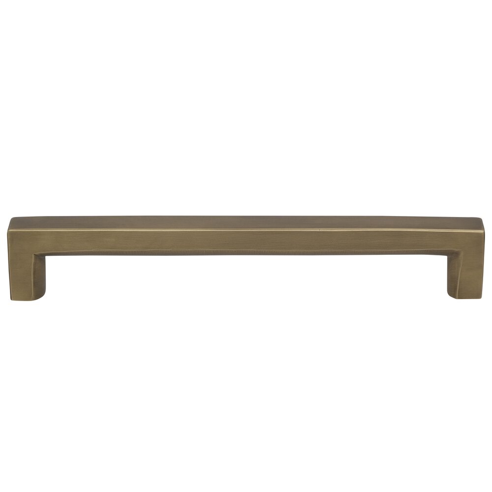 Omnia Hardware 12" Centers Square Rounded Appliance Pull in Antique Brass Lacquered