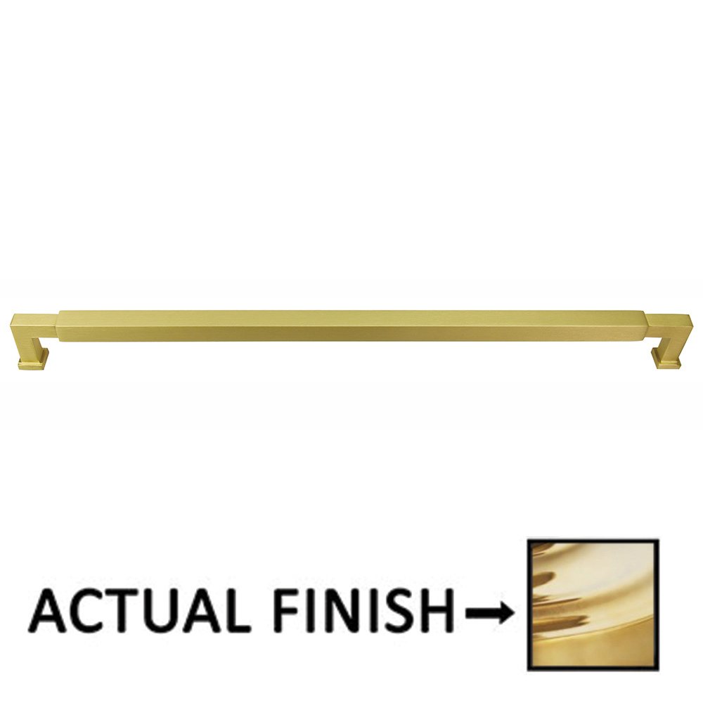 Omnia Hardware 12" Centers Cabinet Pull In Polished Brass Unlacquered