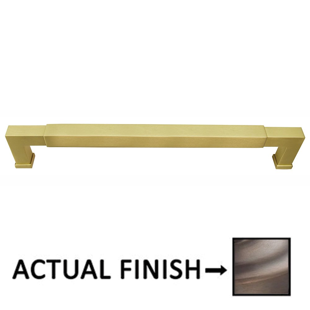 Omnia Hardware 12" Centers Door Pull In Antique Brass Lacquered