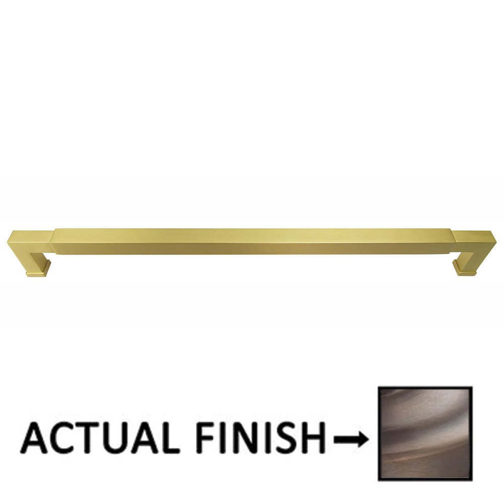 Omnia Hardware 18" Centers Door Pull In Antique Brass Lacquered