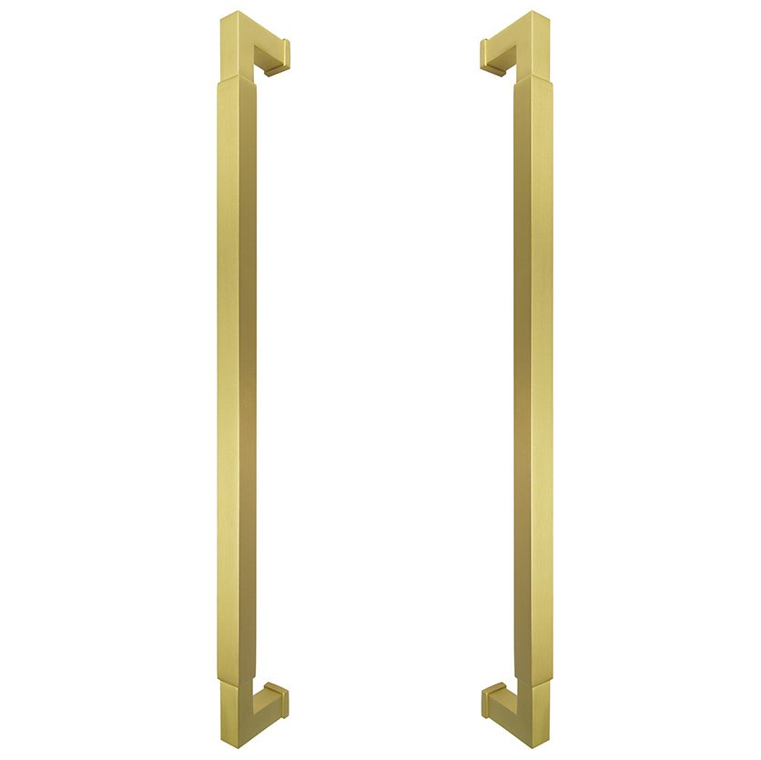 Omnia Hardware 18" Centers Door Pull Back To Back In Satin Brass