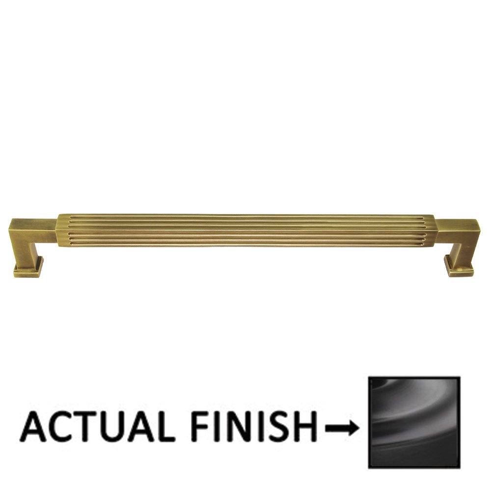 Omnia Hardware 8" Centers Reeded Pull In Oil Rubbed Bronze Lacquered