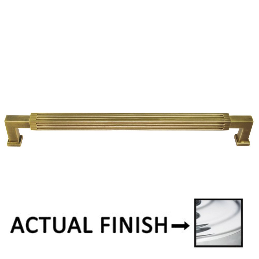 Omnia Hardware 8" Centers Reeded Pull In Polished Chrome