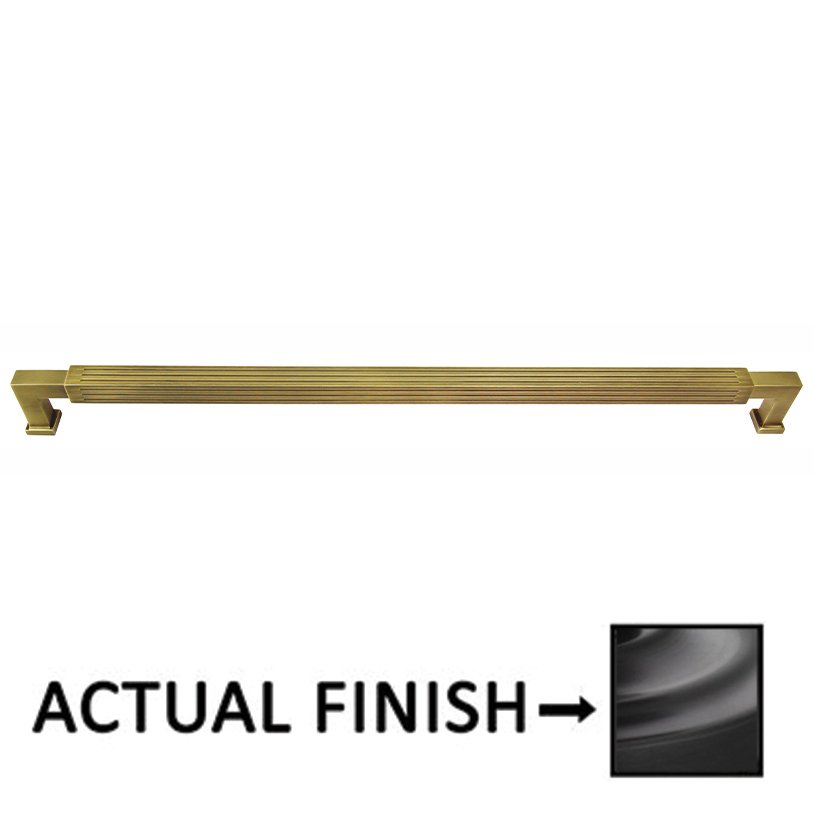 Omnia Hardware 12" Centers Reeded Pull In Oil Rubbed Bronze Lacquered