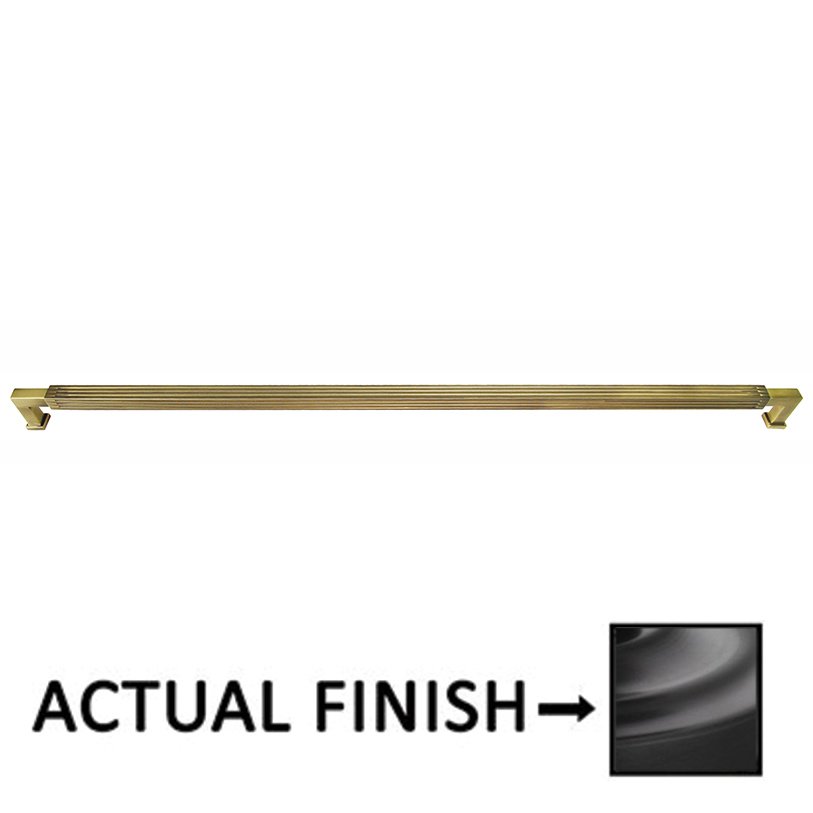 Omnia Hardware 18" Centers Reeded Pull In Oil Rubbed Bronze Lacquered