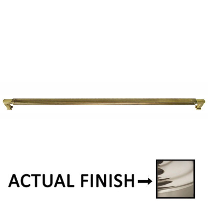 Omnia Hardware 18" Centers Reeded Pull In Polished Nickel Lacquered