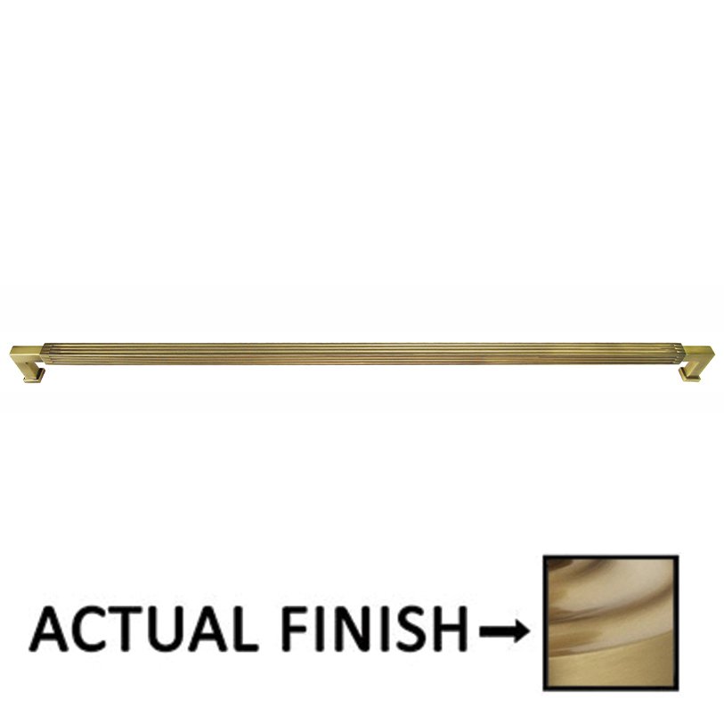 Omnia Hardware 18" Centers Reeded Pull In Satin Brass