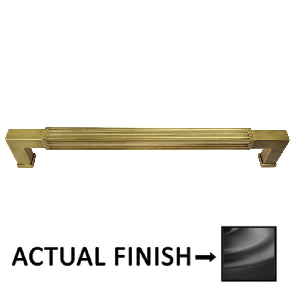 Omnia Hardware 12" Centers Reeded Appliance Pull In Oil Rubbed Bronze Lacquered