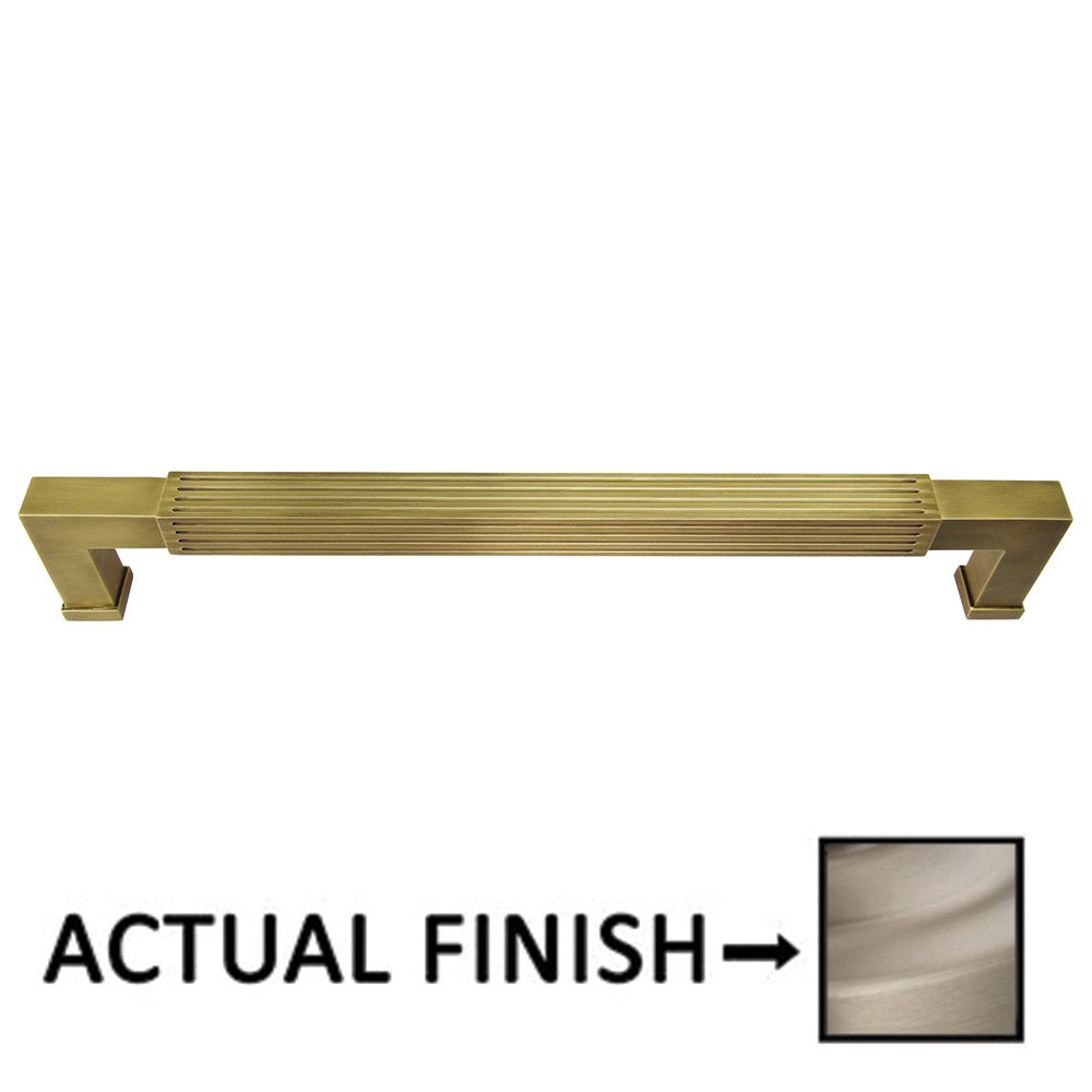 Omnia Hardware 12" Centers Reeded Appliance Pull In Satin Nickel