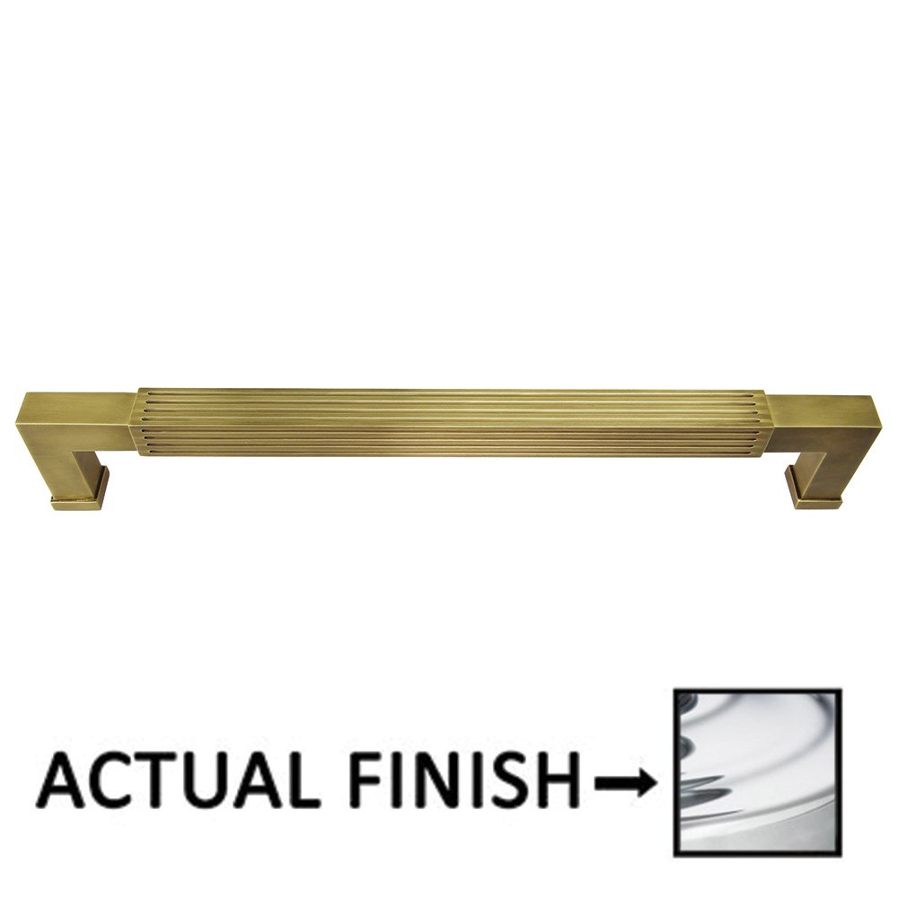 Omnia Hardware 12" Centers Reeded Appliance Pull In Polished Chrome