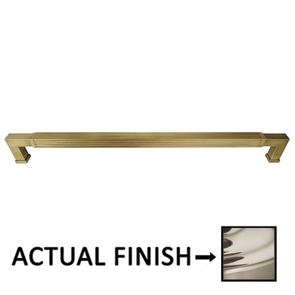 Omnia Hardware 18" Centers Reeded Appliance Pull In Polished Nickel Lacquered