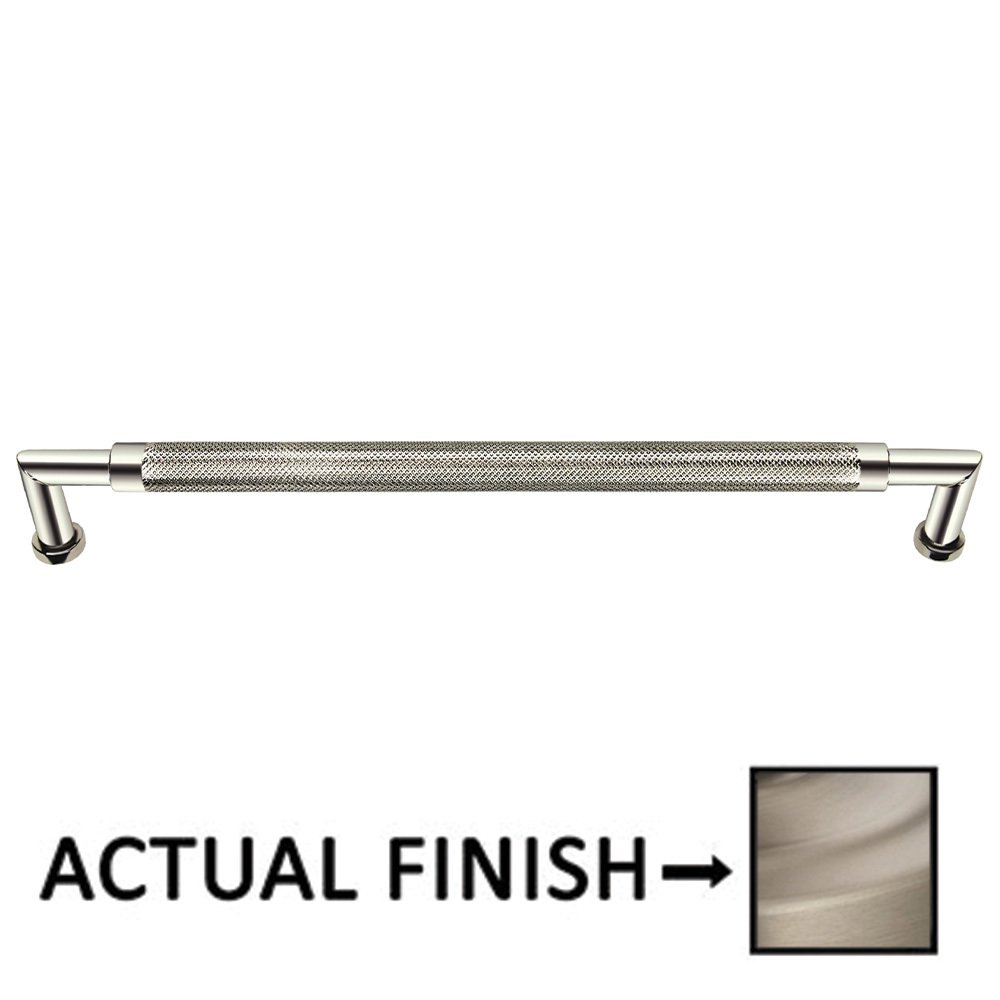 Omnia Hardware 8" Centers Knurled Cabinet Pull In Satin Nickel