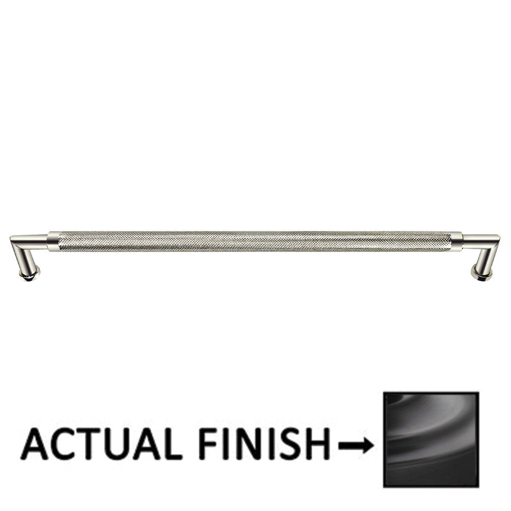 Omnia Hardware 10" Centers Knurled Cabinet Pull In Oil Rubbed Bronze Lacquered
