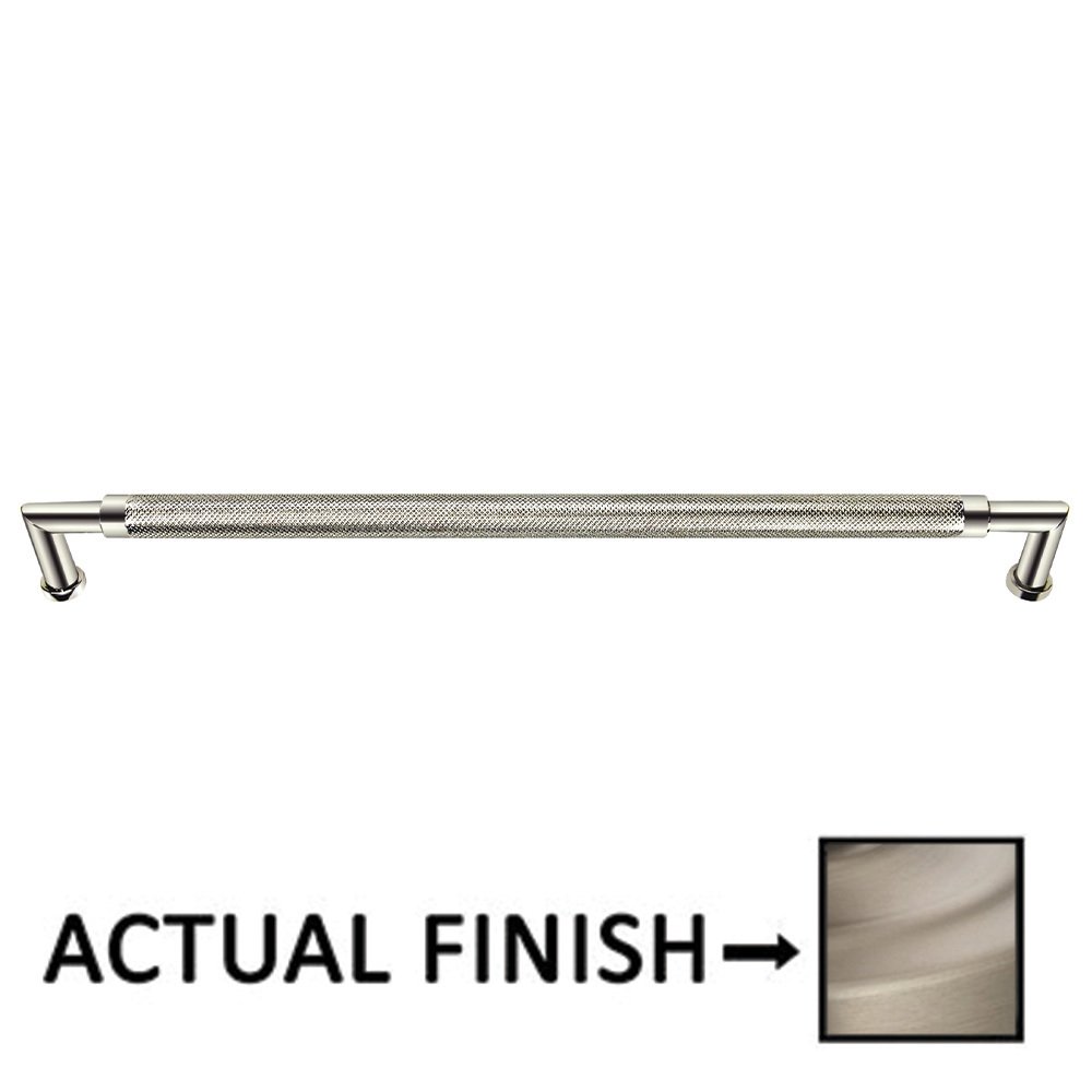 Omnia Hardware 10" Centers Knurled Cabinet Pull In Satin Nickel