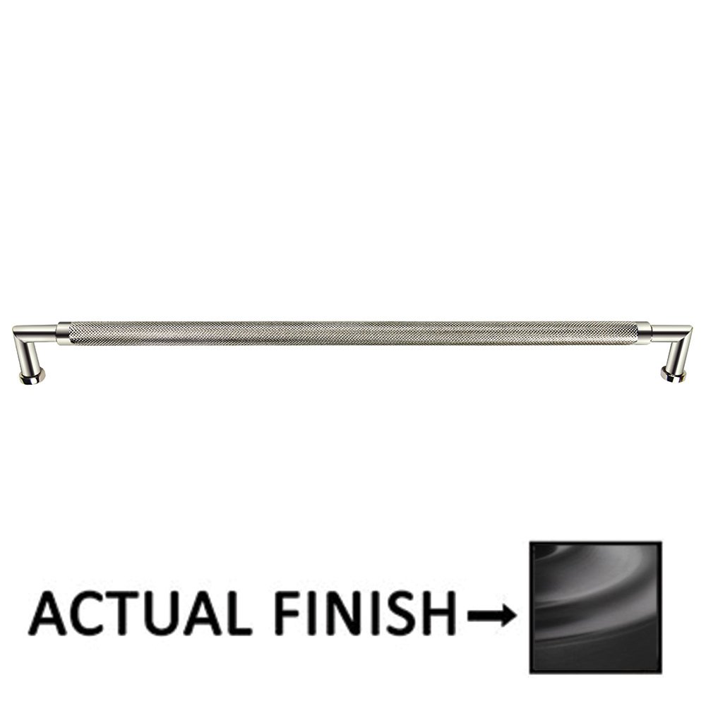 Omnia Hardware 12" Centers Knurled Cabinet Pull In Oil Rubbed Bronze Lacquered