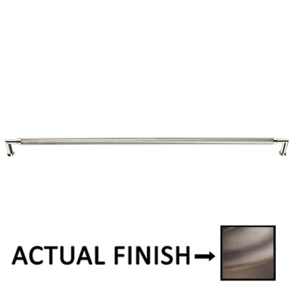 Omnia Hardware 18" Centers Knurled Cabinet Pull In Antique Brass Lacquered