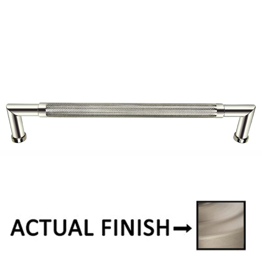 Omnia Hardware 12" Centers Knurled Appliance Pull In Satin Nickel