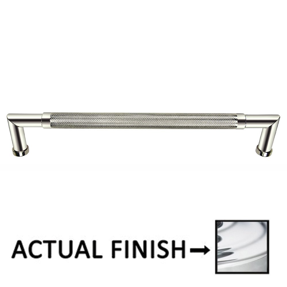 Omnia Hardware 12" Centers Knurled Appliance Pull In Polished Chrome