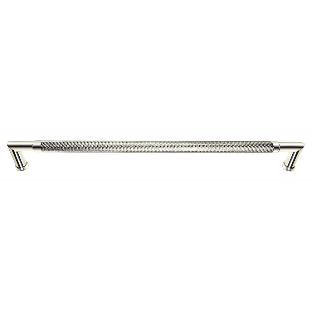 Omnia Hardware 18" Centers Knurled Appliance Pull In Polished Nickel Lacquered