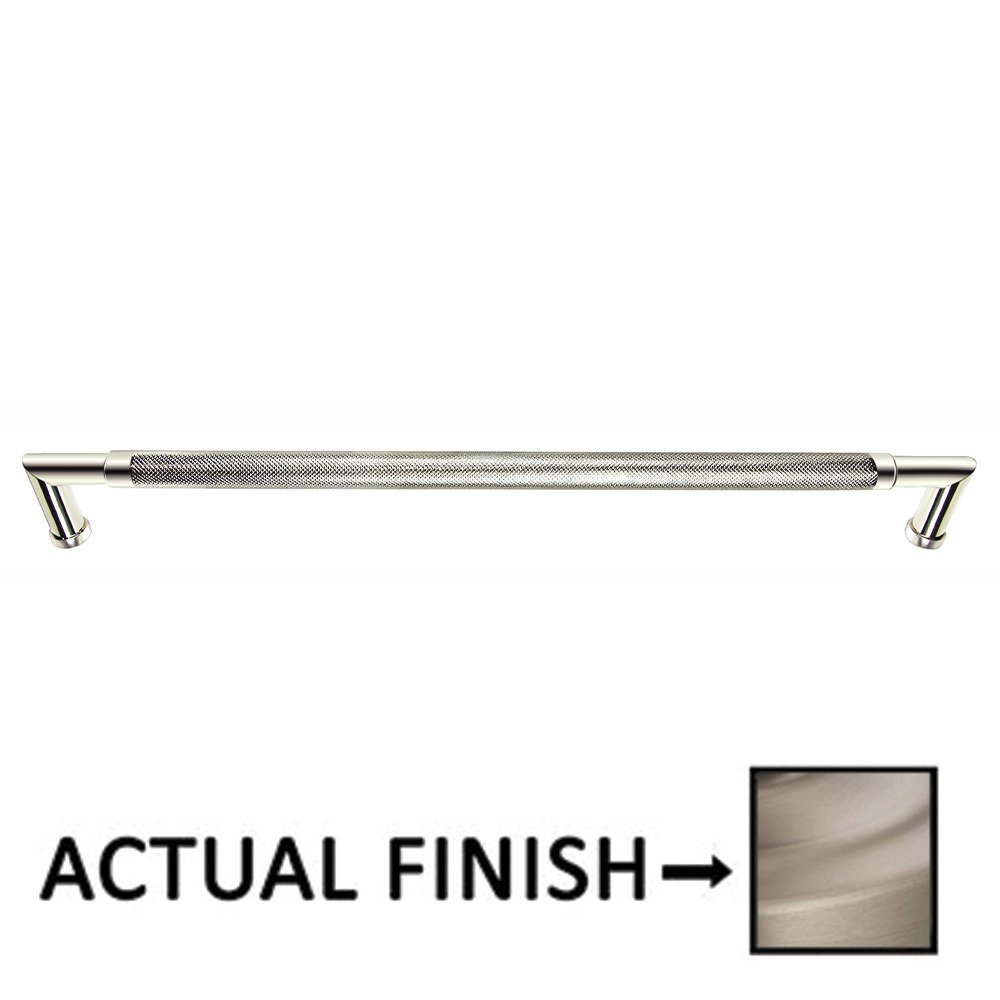 Omnia Hardware 18" Centers Knurled Appliance Pull In Satin Nickel