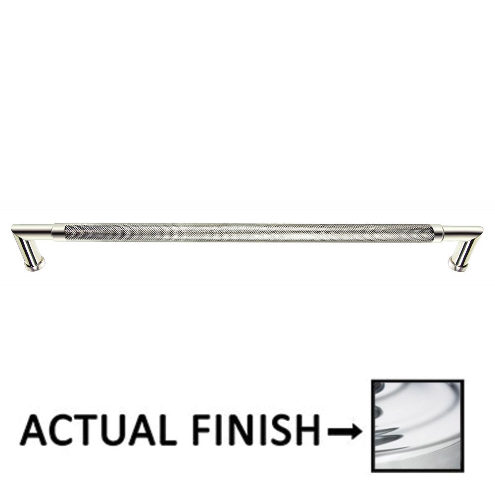 Omnia Hardware 18" Centers Knurled Appliance Pull In Polished Chrome