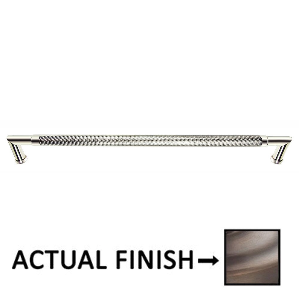 Omnia Hardware 18" Centers Knurled Appliance Pull In Antique Brass Lacquered