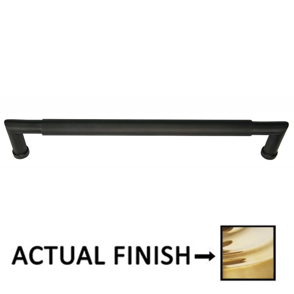 Omnia Hardware 12" Centers Smooth Appliance Pull In Polished Brass Unlacquered