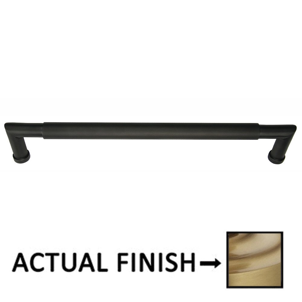 Omnia Hardware 12" Centers Smooth Appliance Pull In Satin Brass