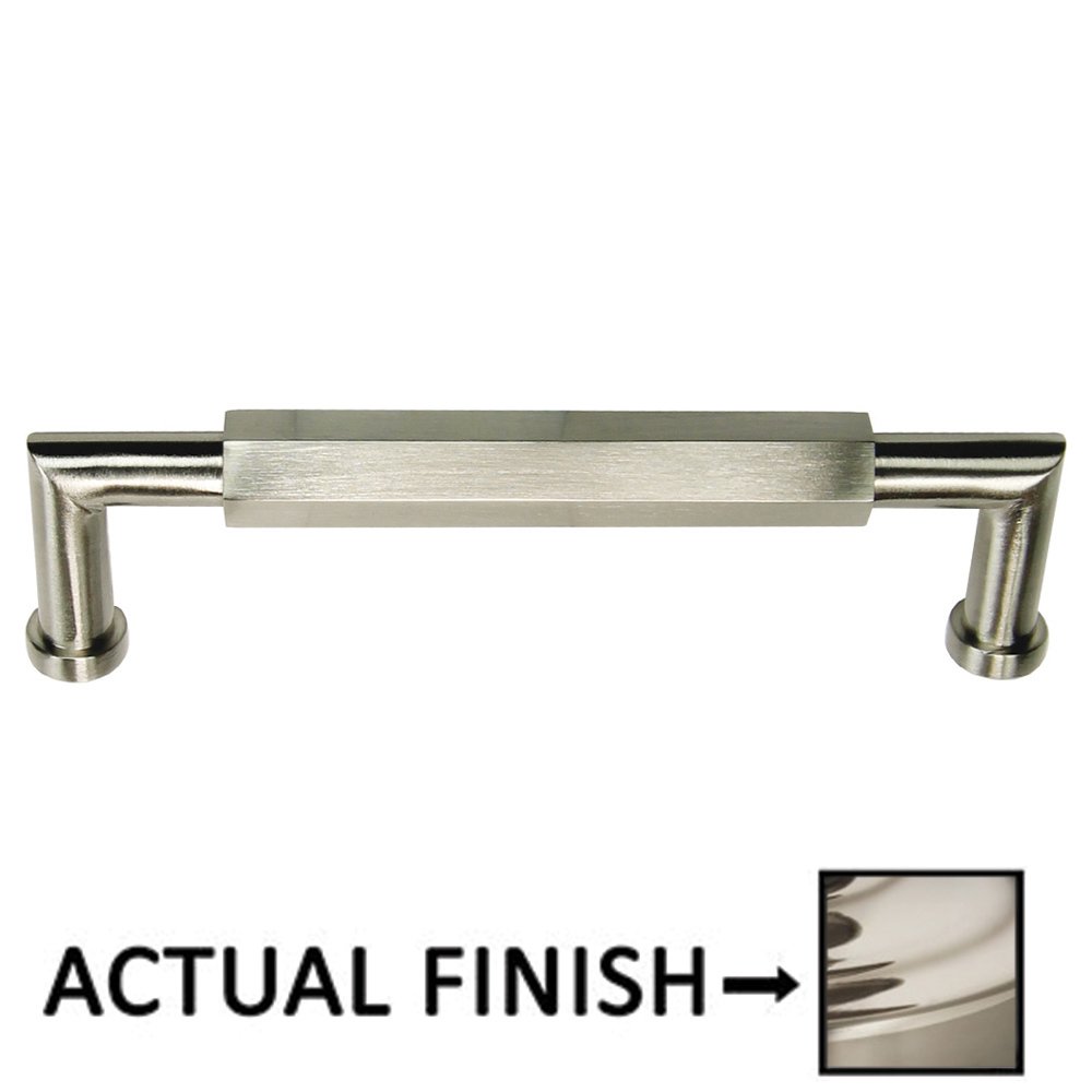 Omnia Hardware 4" Centers Hex Pull In Polished Nickel Lacquered