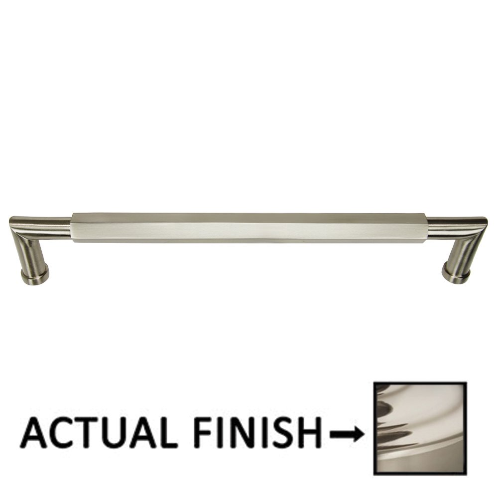 Omnia Hardware 12" Centers Hex Appliance Pull In Polished Nickel Lacquered